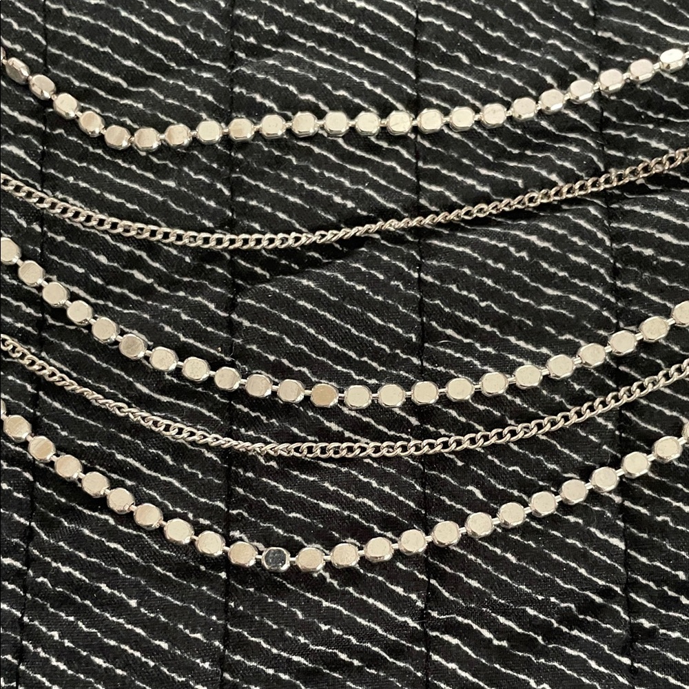 Elegant Silver Multi-Layer Necklace - Picture 2 of 5